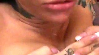 Mason Moore a cheating slut with tattooed skin and brown hair loves to get turned on and pleasured