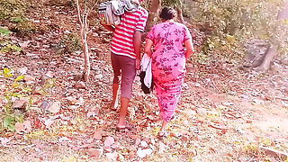 Desi Stepmom Fucks Stepson Hard in Jungle - Telugu Dirty Talk & Big Dick Action