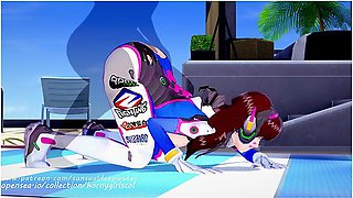 D.va Covered In Cum! Overwatch 3d Hentai With Gamer Girl