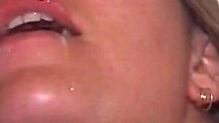 Double Penetration and Cumshot in Mouth for Beautiful Vintage Young Girl with Perfect Tits