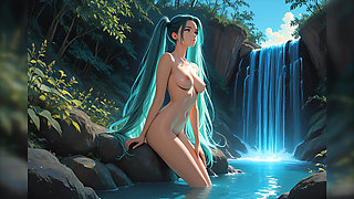 Lustrender: Mexican Big Tit Twin Tail Waterfall Siren - Ai Video