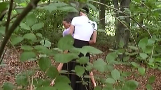 Perfect Babe From Germany Gets Fucked in Her Holes in Forest