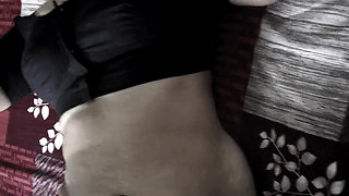 Big Breasted Desi Aunty in Black Blouse Pussy Fingered & Sucking Cock