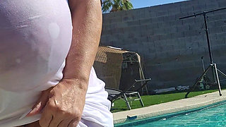 Fat Bimbo at the Pool