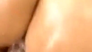 Skinny Brunette Dripping Cum After Sloppy Blowjob and Hard Pounding