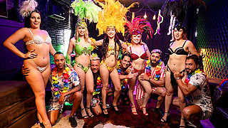 Real Carnaval Squirting Anal Orgy - Teen & MILF Group Sex with Rough Anal & Ass to Mouth