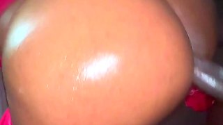 Stuck his BBC in girl's big black ass and pumped her POV