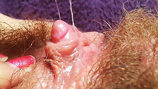 Extreme close up big clit orgasm intense clitoris stimulation