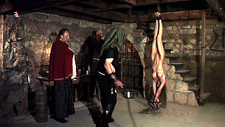 Rebecca - Hung Upside Down with Weights to Be Whipped