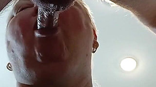 In the Afternoon, I Fuck My Stepmom in the Mouth in the Kitchen and Cum