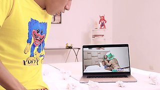 My Dark-Skinned Stepmom Catches Me Masturbating