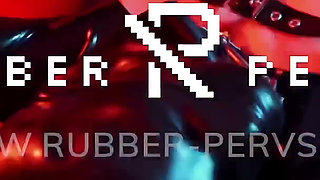 German Rubber Slut Get`s Spanked While She Is Bend Over the Knee