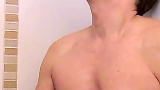 Blonde Sexy Big Titted Mature Julia Fucked in the Shower