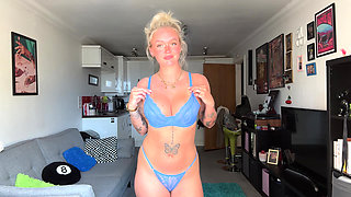 Sexy Costume Try On Haul with Petite Teen Blonde