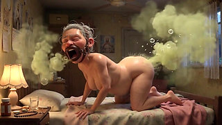 90 Year Old Granny Farting Loud & Smelly in Bedroom