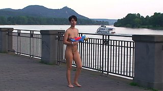 Cute curly brunette solo webcam masturbation