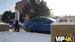 Vip4k. casual hardcore action of the bride in wedding clothes and stranger in the douche