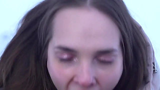 During a Lovely Walk in the Winter Forest, My Pussy Was Filled to the Limit 4K HD Tim Team