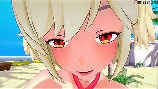 Burnice Bikini Blowjob on the beach - free POV - Zenless Zone Zero (ZZZ)