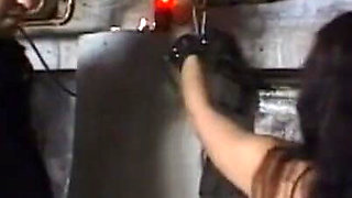 Humiliating bondage and wax playing