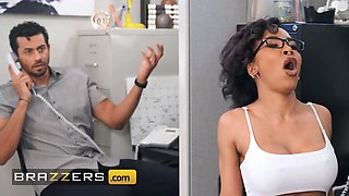 Brazzers - Demi Sutra finds the right moment to sneakily blow & fuck her cowworker's Big Dick