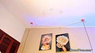 Sexy Blonde Toys Her Pussy Close Up