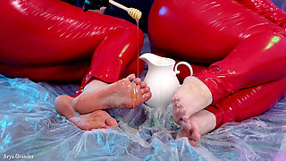 Anal Game with Butt Plug and Dildo Fuck - Juicy Pussy Moaning & Feet Tease