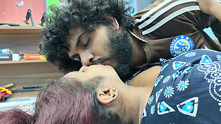 Ass press kiss, neck kiss, pussy rub and kiss in nighty