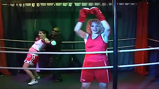 Blonde Mature Babe's Dripping Rosebud Gangbang in Wrestling Ring