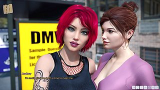 Adult visual novel featuring a hot brunette with big tits and an erotic storyline