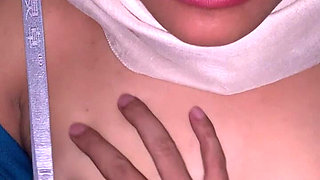 Beautiful Hijab Girlfriend Glasses Are Very Seductive