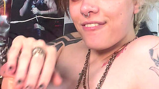 Topless Goth Girl Handjob Till You Blow Your Load JOI Dirty Talk Good Boy