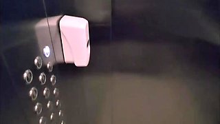 Ebony Sucks A Stranger In The Elevator Then Swallows His Cum On The Stairs