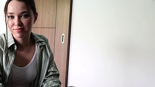 Young French teacher, teaches real French kissing. Fucked a