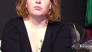 Curvy MILF takes advantage of the storm free time and masturbates her pussy to orgasm