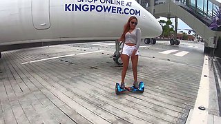 Hoverboard fun with big ass Thai GF and horny sex once home
