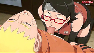 Naruto Fucks and Creampie Sarada While Sakura Is Watching, He Betrayed Boruto (uncensored Hentai)