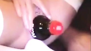 My large cunt filled with a big bottle