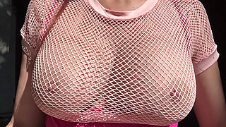 Italian Big Tits MILF Artemisia Love Showing Her Horny Big Tits Outdoor and Making Them Bounce