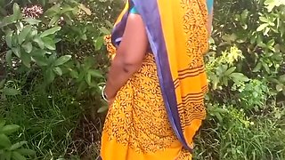 Desi- Friends Wife Holding And Squeezing Breasts In Guava Plantation
