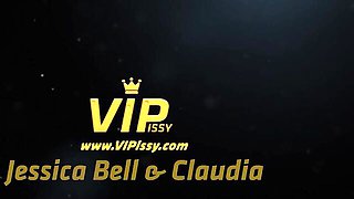 Amative Jessica Bell at peeing lesbians video