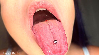 Up Close Gummy Bear Eating: Mouth Fetish