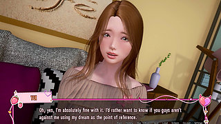 Murmur 38 - Sophie and Yui Attempt Threesome with Adam on Teacher Helen’s Bed