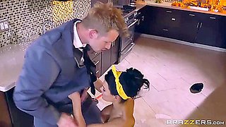 Bill Bailey And Peta Jensen - Tanned Housewife Pleasures Her Man In The Kitchen