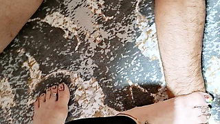 Disobedient Slave Punished with CBT and Trampling
