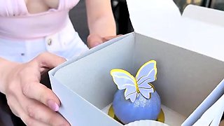 Blonde tight pussy babe solo toy fun in glamour masturbation