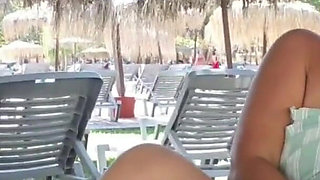 Hot Stepsister Expressiagirl Shows off Her Assets at a Public Waterpark and Gives Stepbrother a Blowjob There