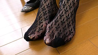 Nylon stockings pantyhose footjobs foot fetish sex