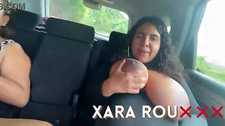 Hairy Latina Stepmom & Pregnant Stepdaughter Flirt With Uber Driver & Show Off Big Ass in Supermarket