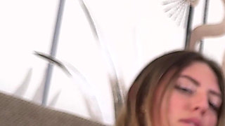 Bored CFNM Handjob Sparks Unintended Cum on Her Soft Hands - College Girl Skirt, Lace Panties, and Mesmerizing Multi-angle Views